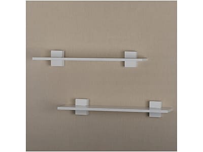 V-Light MDF Wall-Mounted Shelf, 22″, White, 2/Pack (VW141023W) Sansujyuku sansujyuku.com