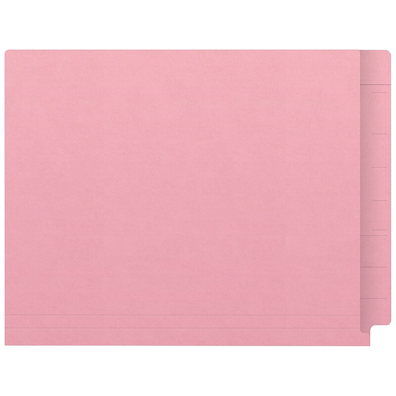 Medical Arts Press Kardex Match Reinforced End Tab File Folder, Straight Cut, Letter Size, Pink, 100/Box (S-09482-PNK) image 1