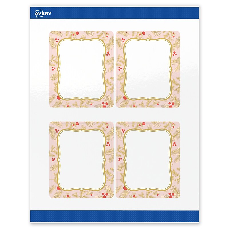 Avery Rectangle Multipurpose Labels, 4" x 3-1/3", White, 40/Pack (19479370488) image 1