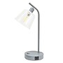 Simple Designs Sleek Essentials LED Desk Lamp, 15.75", with USB Ports, Gray (LD1074-GRY)~#|#~DAB596F2-996D-4B55-AF43C14D9E2F264C_sc7