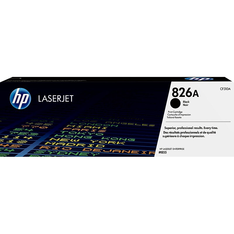 HP 826A Black Standard Yield Toner Cartridge, Prints Up to 29,000 Pages (CF310A) image 1