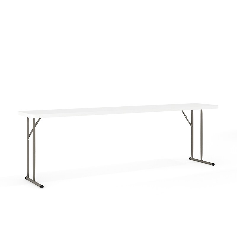 Flash Furniture Elon Folding Table, 96" x 18", Granite White (DADYCZ2442GW) image 1