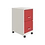 Space Solutions SOHO Smart File 2-Drawer Mobile Vertical File Cabinet, Letter Size, Lockable, Pearl White/Lava Red (25334)~#|#~DAC20C1E-98DB-47D7-A2B7B6BCDBDAE018_sc7