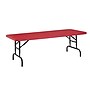 NPS BTA Series 30" x 72" Heavy Duty Height Adjustable Plastic Folding Table, Red (BTA-3072-40)~#|#~DAC5434F-5F93-4C27-B5EDBED95DD7B271_sc7