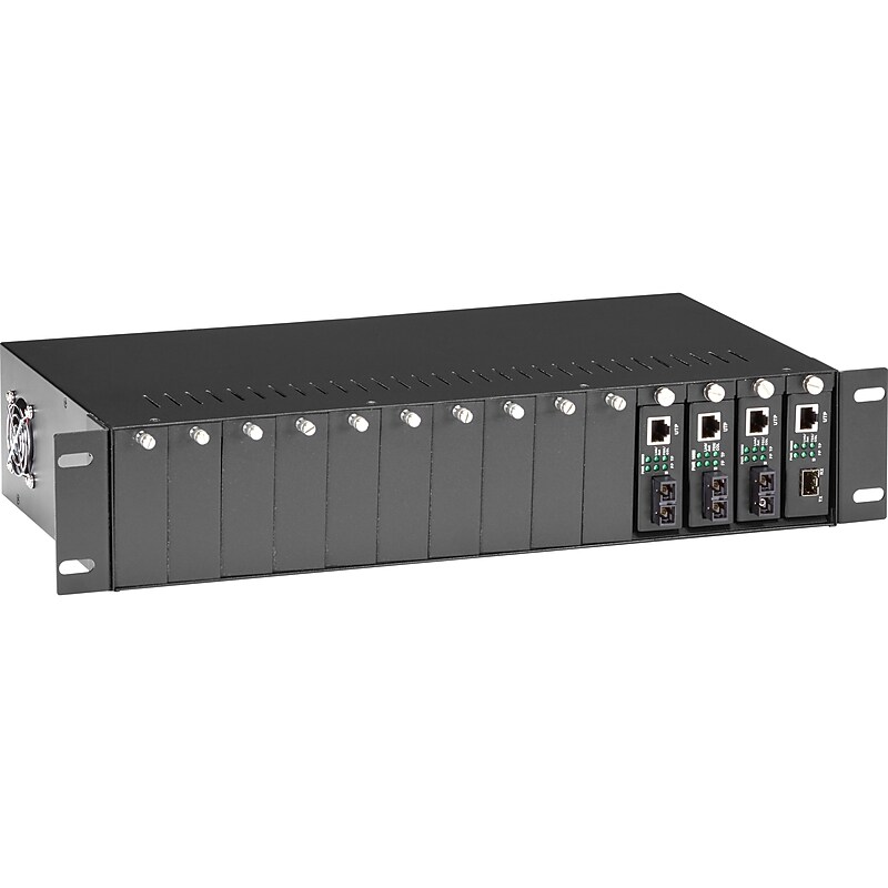 Black Box Pure Networking 14-slot media converter chassis (LHGC-RACK) image 1