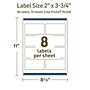 Avery Dissolvable Rectangle Multipurpose Labels, 2" x 3.75", Off-white, 80/Pack (94240)~#|#~DAC57574-46C2-4023-96FF74AA8E8B06E7_sc7