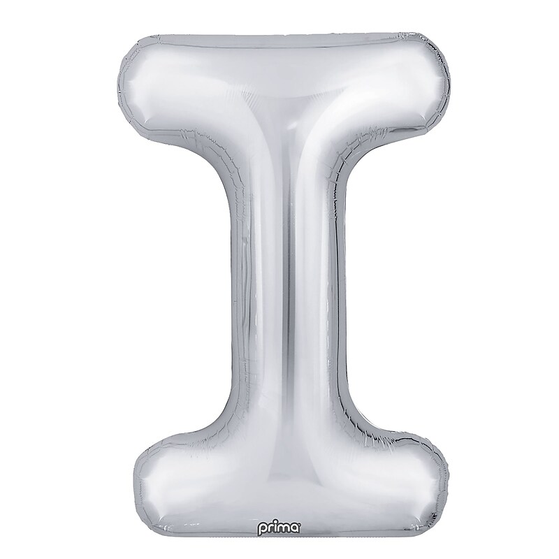 Party City (Air-Filled) 16" "I" Foil Balloon, Silver, 2/Pack (AM60050273-18) image 1