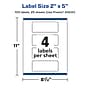 Avery Laser/Inkjet Rectangle Waterproof Multipurpose Labels, 5"  x 2", White, 100/Pack (94241)~#|#~DAC8D202-EAB7-4A73-B16C32D3CEB056E7_sc7
