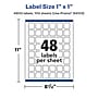 Avery Laser/Inkjet Square Multipurpose Labels, 1" x 1", White, 4800 Labels/Box (94103)~#|#~DAC92D98-2E30-4AA5-9371796167A72188_sc7