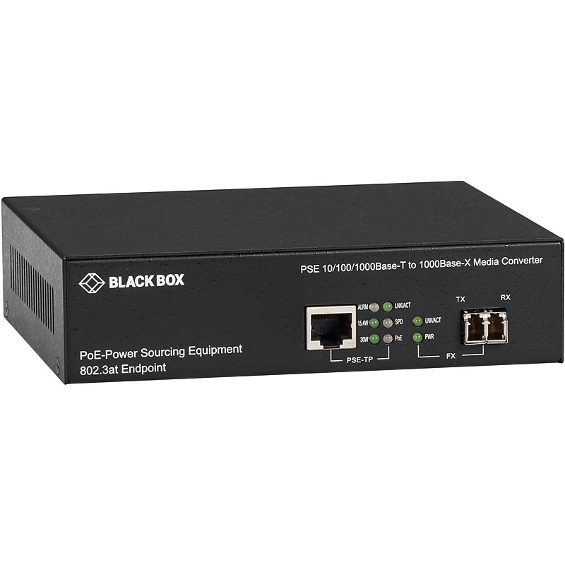 Black Box LPS500 Gigabit Ethernet Multimode Media Converter, 1000 Mbps (LPS500A-MM-LC-R3) image 1