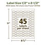Avery EcoFriendly Laser/Inkjet Multipurpose Labels, 1/2" x 2-1/2", White, 4500/Box (94749)~#|#~DACDD2A6-47E9-4903-B358BE5FE83DA4D5_sc7