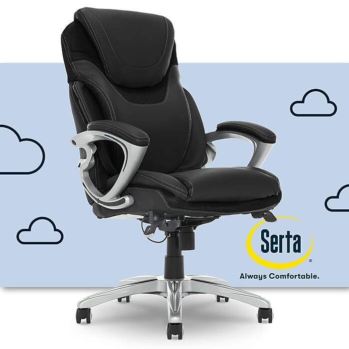 Serta Works Bryce Ergonomic Bonded Leather Swivel Executive Chair