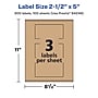 Avery Laser/Inkjet Rectangle Multipurpose Labels, 2.5" x 5", Kraft Brown, 300 Labels/Box ( 94246)~#|#~DAD2336D-4EB6-4114-B6215125F4760DD2_sc7