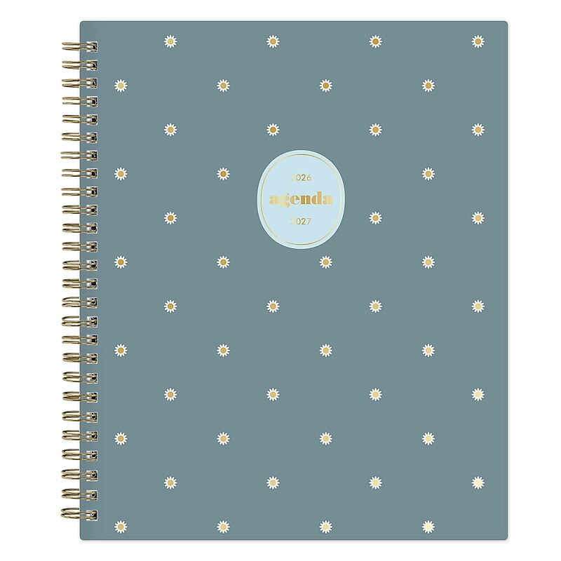 2026-2027 Blue Sky Swiss Daisy Marina 7" x 9" Academic Year Weekly & Monthly Planner, Plastic Cover, Swiss Daisy Marina (159090) image 1