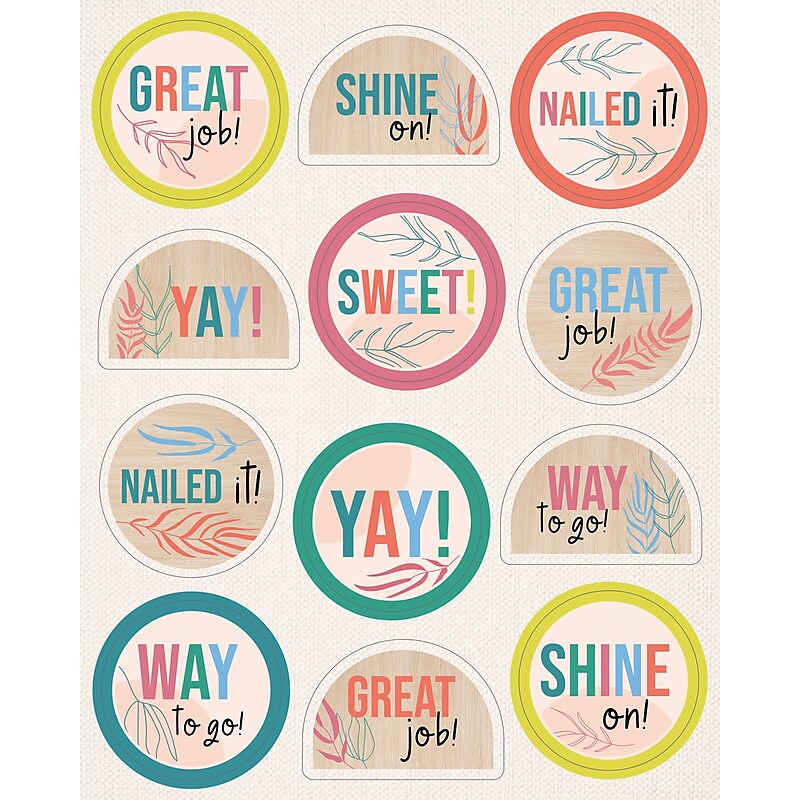 Carson Dellosa Education True to You Motivational Stickers, Multicolored, 72/pack (168330) image 1