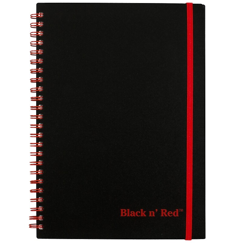 Black N' Red 1-Subject Professional Notebooks, 5.875" x 8.25", Wide Ruled, 70 Sheets, Black (JDK-C67009) image 1