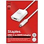 Staples TECH USB-C to HDMI Audio/Video Adapter, Male to Female, White (ST62365)~#|#~DADE3FA6-94A7-45ED-9D0E84760B4F45FB_sc7