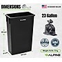 Alpine Industries Plastic Trash Can, 23 Gallon, Black (ALP477-BLK)~#|#~DAE6B819-110E-424D-ACA7C0029BB907E5_sc7