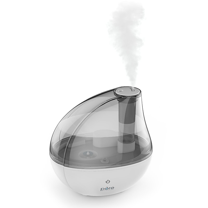 Pure Enrichment MistAire Silver Ultrasonic Cool Mist Tabletop Humidifier, 0.4-Gallon, White (PEHUMSIL) image 1
