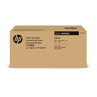 HP 203U Black Toner Cartridge for Samsung MLT-D203U (SU916), Samsung-branded printer supplies are now HP-branded