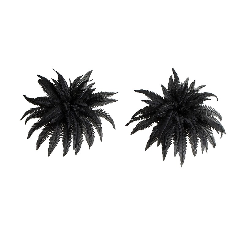 Nearly Natural Artificial Halloween Black Boston Fern - Set of 2, 40", 2/Set (P2197-S2) image 1