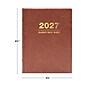 2027 Excello Brands 7.3" x 8.5" Daily Standard Planner, Paperboard Cover, Brown Leather (CD68-CY27-BN-L)~#|#~DAF17DB1-5374-4DAD-A73BC19701FD8C7A_sc7