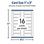 Avery Business Cards, 1" x 3", Glossy White, 400/Pack (95284)~#|#~DAF8D2A2-2A68-4627-A3A1C22728AE1994_sc7