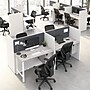 Bush Business Furniture Hustle 60"W 2 Person Back to Back Cubicle Panel Workstation, White/Platinum Gray (HUS032WHPG)~#|#~DAFA0C6E-D3AC-4DC5-84DB625B201B261C_sc7