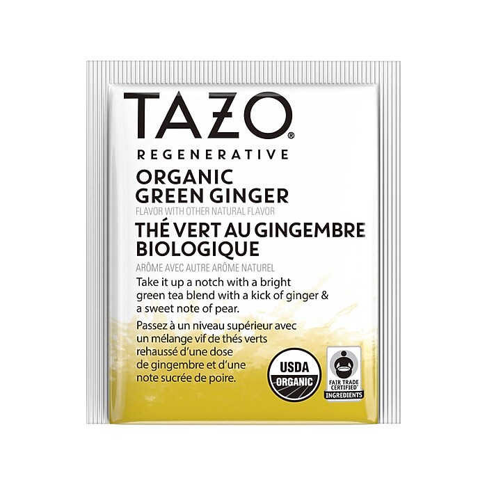 Tazo Green Ginger Green Tea Bags, 16/Box (10794522003560) | Staples
