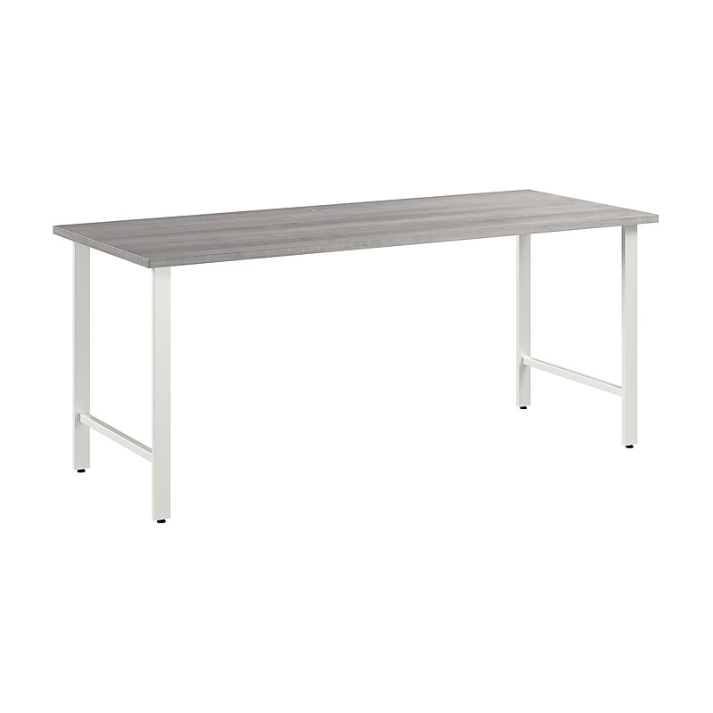 Bush Business Furniture Hustle 72"W Computer Desk with Metal Legs, Platinum Gray (HUD272PG) image 1