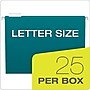 Pendaflex Recycled Hanging File Folders, 1/5 Tab, Letter Size, Teal, 25/Box (81614)~#|#~DB126405-28B0-4F5E-8192E56D16FDC59F_sc7