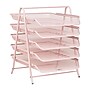 Mind Reader 5-Tier Stackable Paper Desk Tray Organizer, Metal, Pink (5TPAPER-PNK)~#|#~DB234445-118F-4421-B91027933E18E1E6_sc7