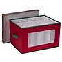 Household Essentials Holiday Stemware Windowed Panel Storage Box with 12 Compartments, Red/Green (HH540RED)~#|#~DB23A28E-3555-4951-BF139869EBFA1CAC_sc7