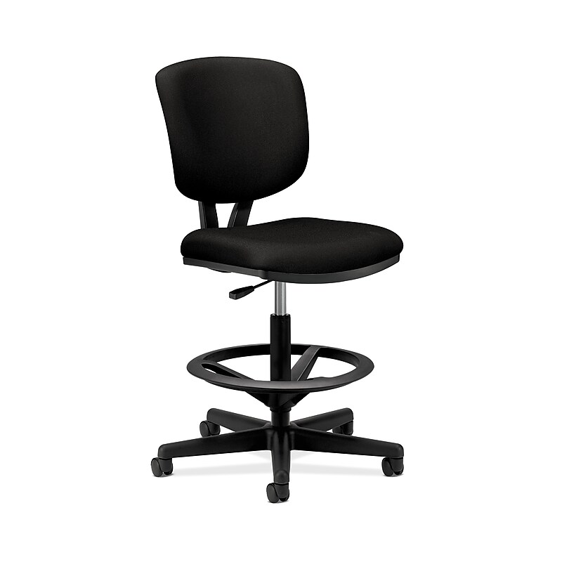 HON Volt Fabric Computer and Desk Stool, Black (HON5705GA10T) image 1