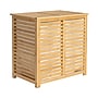 Household Essentials Double Laundry Hamper with Lid, Bamboo/Cotton, Natural (HE1172)~#|#~DB2670D3-8B86-4828-959CFE945981BD04_sc7