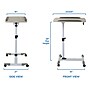 Mount-It! Rolling Height Adjustable Bedside Cart with Lockable Wheels (MI-7946)~#|#~DB309370-3D72-46F8-A02F4D44937F8E6A_sc7