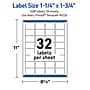 Avery Waterproof Rectangle Laser Multipurpose Labels, 1.25" x 1.75", White, 1600/Box (19479399262)~#|#~DB391F50-86E1-4BB6-857494DA22B59BE8_sc7