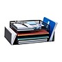 Mind Reader Metal Desktop Organizer Letter Tray, 16.75"L x 9.15"W x 6"H, Black  (4TSIDE2-BLK)~#|#~DB3B5178-BDA0-4B19-A9E48BD94328364F_sc7