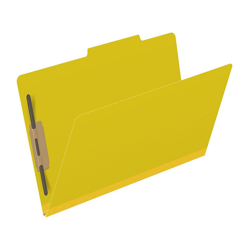 Medical Arts Press Pressboard Classification Folder, 2" Expansion, Legal Size, Yellow, 25/Box (DV-T52-02-3YLW) image 1