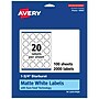 Avery Laser/Inkjet Starburst Multipurpose Labels, 1.75"  Dia, Matte White, 2000/Box (94607)~#|#~DB4532C4-8CFB-477D-A2395694265C821A_sc7