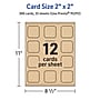 Avery Integrated Cards, 2" x 2", Matte Kraft Brown, 300/Pack (95292)~#|#~DB4A61A2-FDD2-4CBF-BDF7E91F2B6252A0_sc7
