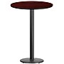 Flash Furniture 30'' Round Laminate Table Top with 18" Round Bar-Height Table Base, Mahogany (XURD30MATR18B)~#|#~DB514C4B-4A9E-4FE6-BBBEC1C680A3F492_sc7