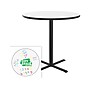 Correll 42" Round Dry-Erase Markerboard Cafe Table, Frosty White/Black (BXB42DER-80)~#|#~DB517898-18AF-4E43-B32F65B74342D787_sc7