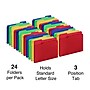 Staples Heavyweight Reinforced File Folders, 1/3-Cut Tab, Letter Size, Assorted Colors, 24/Pack (TR10741-CC)~#|#~DB56BA79-0D0D-46FE-A16917D02849189E_sc7