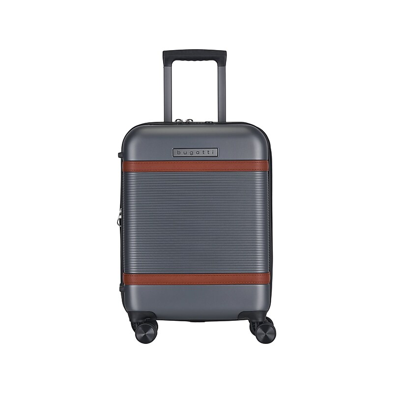 Bugatti Wellington 21" Hardside Suitcase, 8-Wheeled Spinner, TSA Checkpoint Friendly, Silver (HLG5120-Pewter) image 1