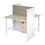 Bush Business Furniture Hustle 48"W 2 Person Back to Back Cubicle Panel Workstation, White/Natural Elm (HUS020WHNE)~#|#~DB5AF2E6-28D9-4ED6-A9BF037B041F2B9D_sc7