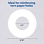 Avery Self-Adhesive Plastic Reinforcement Labels in Dispenser, 1/4" Diameter, Matte White, 1000/Pack (5720)~#|#~DB5BB20F-1B9F-46AC-BEDA428E577B5D9E_sc7