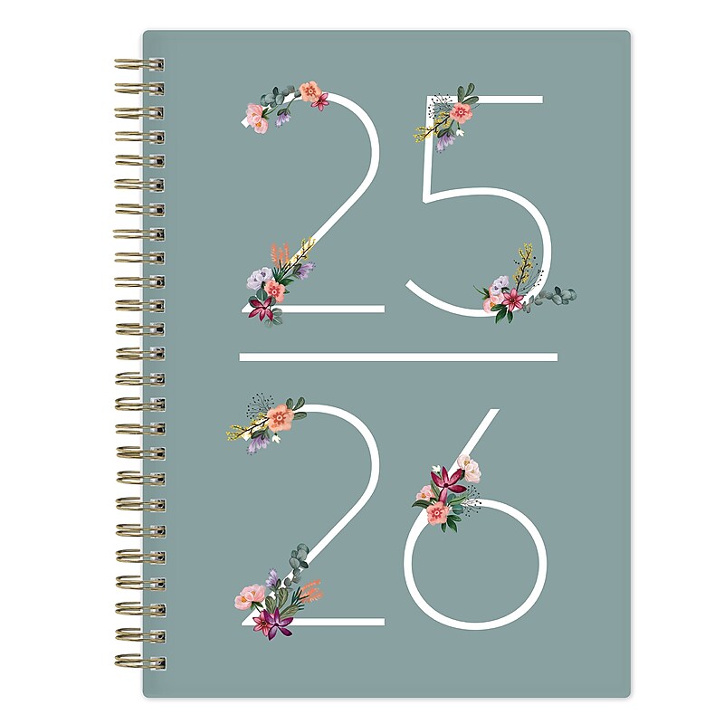 2025-2026 Blue Sky Greta 5.875" x 8.625" Academic Year Weekly & Monthly Planner, Plastic Cover, Multicolored (136482-A26) image 1