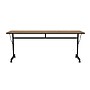 Correll Econoline 72"W x 24"D Adjustable Foldable Training Room Table, Laminate, With Wheels, Medium Oak (FTM2472TF06)~#|#~DB6315B0-778A-4D7C-993DE4A4C341033C_sc7