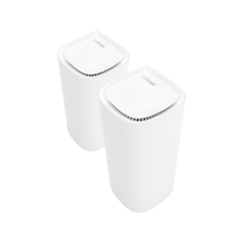 Linksys Velop Pro 6E AX Tri-Band Mesh WiFi 6E System, White, 2/Pack  (MX6202) image 1